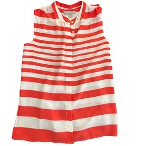 Banana Republic Striped Sleeveless Shirt